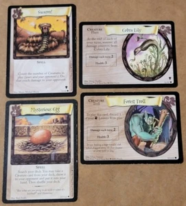 Harry Potter TCG 4 Swarm Mysterious Egg Forest Troll Cobra Lily Spell Creature - Picture 1 of 7