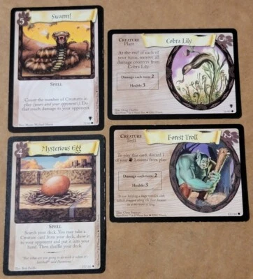 Harry Potter TCG 4 Swarm Mysterious Egg Forest Troll Cobra Lily Spell Creature - Image 1 of 4