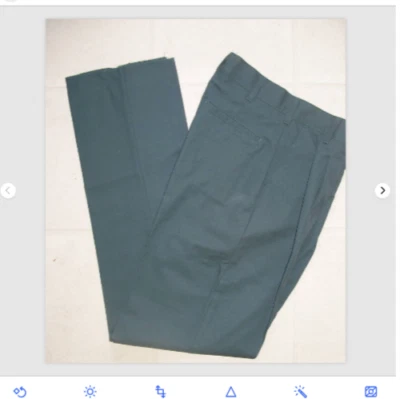 Men Pants work uniform chino green 28 29 32 33 36 38  unhemmed NEW - Image 1 of 2