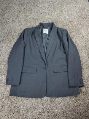 Abercrombie & Fitch Blazer Jacket XL Mens Gray Viscose Blend Stretch  - Image 1 of 4