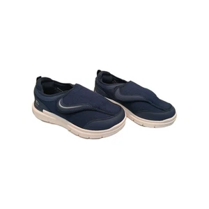 FitVille Mens Diabetic Shoes Wide Width for Swollen Feet with Straps Navy Blue - Picture 1 of 5