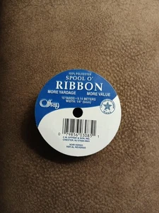 OFFRAY SPOOL O' RIBBON 10 YARDS WIDTH 1/4 INCH GREEN NEW - Picture 1 of 10
