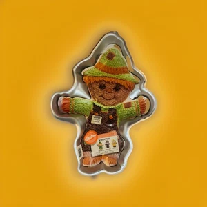 Vintage Wilton #2105-801 SCARECROW 🧙 ecc stampo per dolci teglia per torte 16x12x2" Halloween - Foto 1 di 11