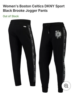 Boston Celtics DKNY Sport schwarze Brooke-Jogginghose für Damen offiziell NBA neu mit Etikett "S" - Bild 1 von 9