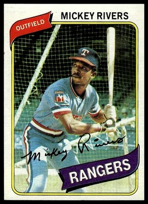 Mickey Rivers 1980 Topps #485 - Image 1 of 2