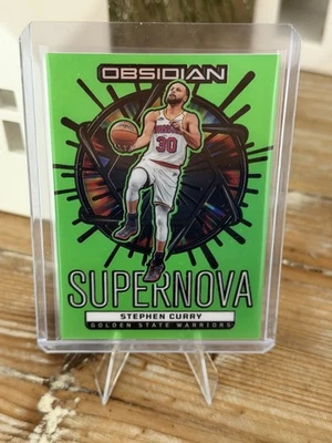 2024-2025 Panini Obsidian Green Flood Supernova /25 -Steph Curry Golden State - Image 1 of 2
