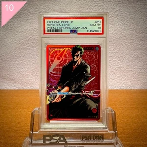 PSA 10 Roronoa Zoro OP01-001 Weekly Shonene Jump Promo JPN One Piece - Picture 1 of 2