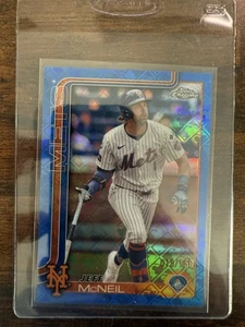 Logofractor cromado Topps 2025 azul Jeff McNeil/150 Mets - Imagen 1 de 2