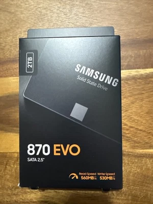 Samsung 870 EVO Series 2 TB SATA 2.5" Internal SSD MZ-77E2T0B/AM New Sealed - Image 1 of 4
