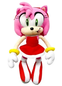 GE Animation GE-52635 Sonic The Hedgehog 9" Amy Rose in Red Dress Stuffed Plush - Bild 1 von 2
