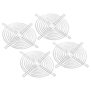 4pcs 180mm Ventilateur Doigt Grille Métal Grille Protecteur Protection, Argent - Photo 1/5