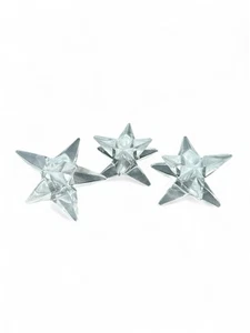 3 Vintage Rosenthal inspiriert 9-Punkt klar Kristallglas Stern Kerzenständer 2" - Bild 1 von 16