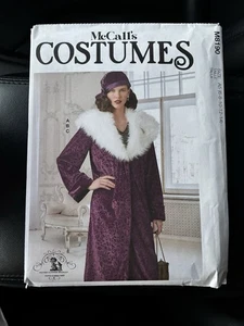 Costume Coat Hat Uncut Pattern Steampunk Retro M8190 Vtg 20s Misses Size 6-14 - Picture 1 of 2