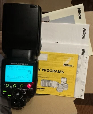 Flash Speedlight Nikon SB-910 para câmeras digitais SLR Nikon todas as vendas finais sem RN - Imagem 1 de 4