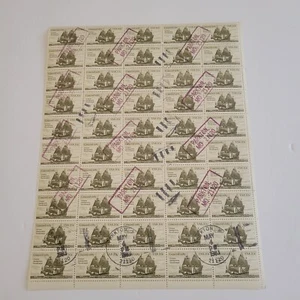 1983 CONCORD 1683 20 CENT STAMP PRECANCEL FULL SHEET - Picture 1 of 1