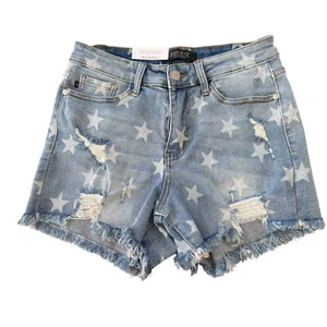 NWT Women's Judy Blue Cut-Off Shorts with Stars Size Medium - Picture 1 of 5