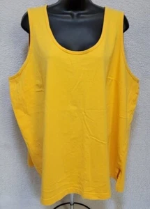 Woman Within Womens Shirt Top Blouse Size 2X 26W/28W Yellow - Picture 1 of 12