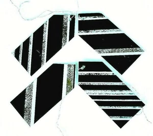 Vintage Set Of 24 Glossy Gift Tags w String Asst Black/white For All Occasions  - Picture 1 of 4