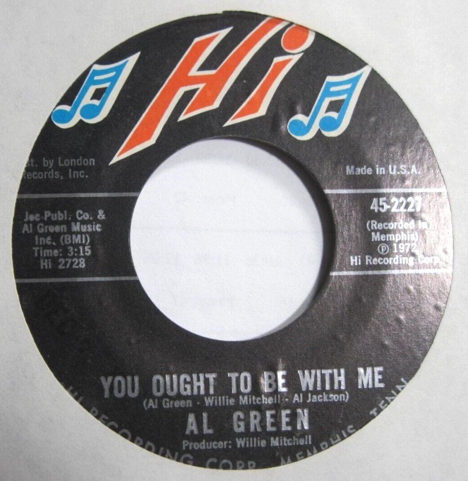 AL GREEN * 45 * You Ought To Be With Me * 1972 #3 * Near MINT ! USA HI Original - Image 1 of 1