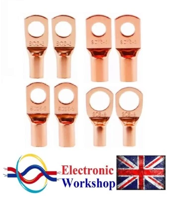 Battery Terminal Lug Copper Cable Wire Solar Crimp Connectors UK Seller - Image 1 of 4