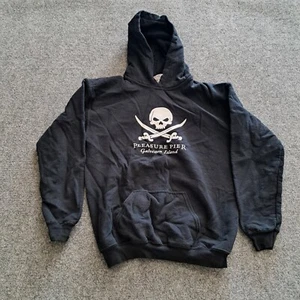 Gildan Heavy Blend Hoodie Youth Size Large Black Pleasure Pier Galveston Island - Picture 1 of 8