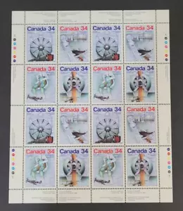 Canada 34 cents Science and Technology Issued to Celebrate Canada Day 1986 Blk16 - Picture 1 of 1