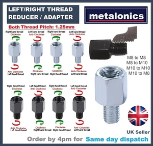 Male Female Left Right Hand Thread Reducer Adapter M8 M10 Bolt Screw converter - Picture 1 of 19