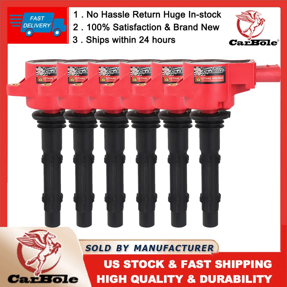 Bobina de ignição 6 para Mercedes-Benz C230 C250 C280 CLK350 CLS500 ML350 ML550 UF535 - Imagem 1 de 4