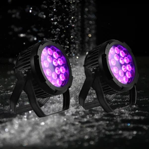 Nuevo Vesion 2 piezas Exterior 18x18W 6en1 LED Par Luz IP65 Boda Patio DJ Plano PAR - Imagen 1 de 11