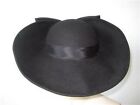 Vintage Black Hat Large Bow
