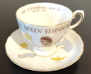 Queen Elizabeth II - Opening of the St Lawrence Seaway - Tuscan - Cup and Saucer - Picture 1 of 5