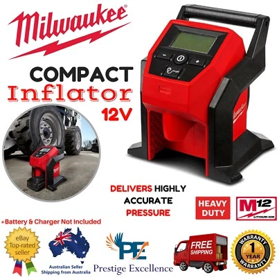 Milwaukee M12BI-0 Compact Tyre Inflator Li-ion Cordless Car Truck Air Pump Skin - image 1 of 4