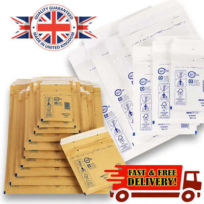 SCHOTT AROFOL ENVELOPES GOLD & WHITE BUBBLE PADDED MAILERS BAGS *ALL SIZES / QTY'S*