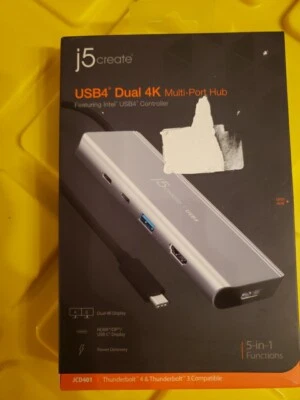 j5 Create - USB4 Dual 4K Multi-Port Hub  - Image 1 of 4
