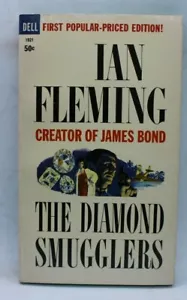 DELL 1921 IAN FLEMING THE DIAMOND SMUGGLERS 7th VGF+ 1965 007 JAMES BOND TIE-IN - Picture 1 of 3
