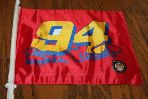Bill Elliott Racing Flag for Car Window McDonalds Nascar #94 Cover