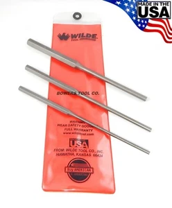 Wilde Tool 3pc Long Pin Punch Set 3/16" 1/4" 5/16" Cut Professional MADE IN USA - Picture 1 of 1