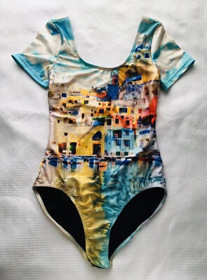 Traje de baño We Are Handsome multicolor “The Township” cuello redondo manga corta: S Foto 1 de 4