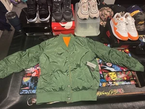 BlankNYC Wende Bomberjacke grün/orange Größe Small MA-1 Style Fliegermantel - Bild 1 von 9