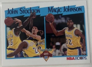 1991-92 NBA Hoops League Leaders Magic Johnson John Stockton #312 HOF - Bild 1 von 1