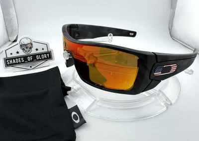 OAKLEY BATWOLF MATTE BLACK CAMO PRIZM RUBY RED POLARIZED SUNGLASSES OO9101-62 7 - Image 1 of 4