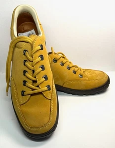 VINTAGE BALLY WOMENS SHOES : YELLOW EXEDO TRAINERS/HIKING BOXED LIGHTLY WORN - Picture 1 of 7