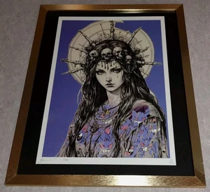 DEATH NYC ltd ed signed FRAMED street graffiti art print 45x32cm Gothic Idol - Picture 1 of 2