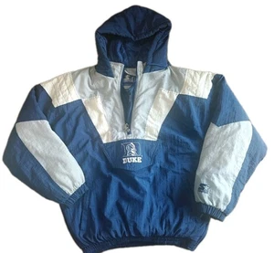 Vintage Duke Blue Devils Starter Jacket Rare Size XL Half Zip Pullover - Picture 1 of 4