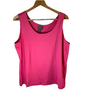 Chicos Women Hot Pink Nylon Blend Sleeveless Round Neck Casual Tank Size 3 XL - Picture 1 of 5