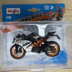 Maisto 2 Wheelers KTM RC 390 SPORT BIKE 1:18 Orange/Black/White Motorcycle - Picture 1 of 3