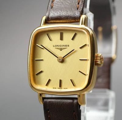 [Near MINT] Longines Cal.5602 805 6189 23mm Gold Dial Hand Winding Women's Watch - image 1 of 4