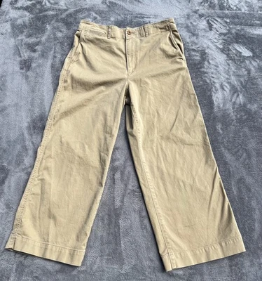 Polo Ralph Lauren Pants Womens 8 Tan Khaki Wide Leg Cropped Chino 25.5" Inseam - Image 1 of 4