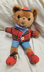 Vintage 1977 Dakin Buttons Teddy Bear Plush Learn To Dress 15" Stuffed Toy - Picture 1 of 13