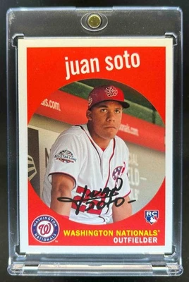 2018 Topps Archives Juan Soto RC Rookie #73 Nationals - Image 1 of 2